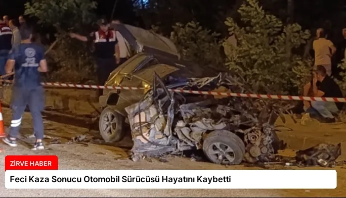 Feci Kaza Sonucu Otomobil Sürücüsü Hayatını Kaybetti