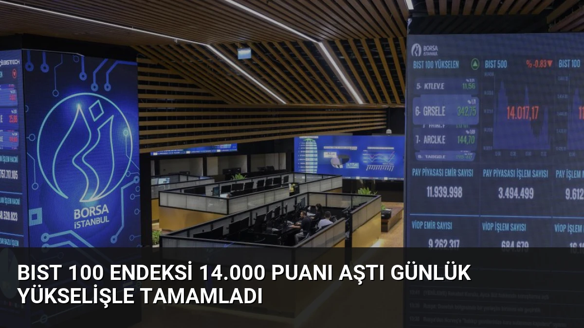BIST 100 Endeksi 14.000 Puanı Aştı Günlük Yükselişle Tamamladı