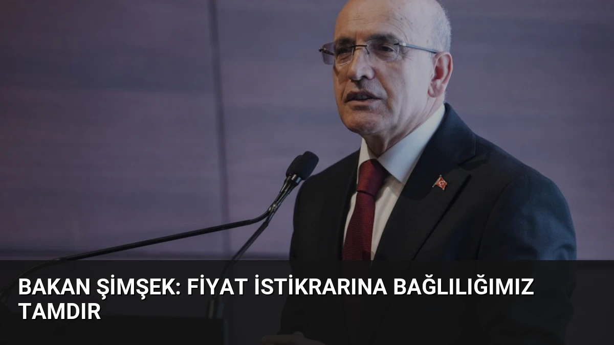 Bakan Şimşek: Fiyat İstikrarına Bağlılığımız Tamdır