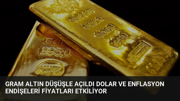 Gram Altın Düşüşle Açıldı Dolar ve Enflasyon Endişeleri Fiyatları Etkiliyor