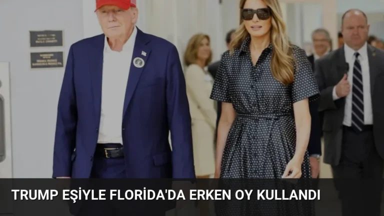Trump Eşiyle Florida’da Erken Oy Kullandı