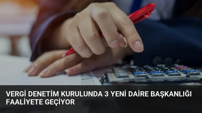 Vergi Denetim Kurulunda 3 Yeni Daire Başkanlığı Faaliyete Geçiyor